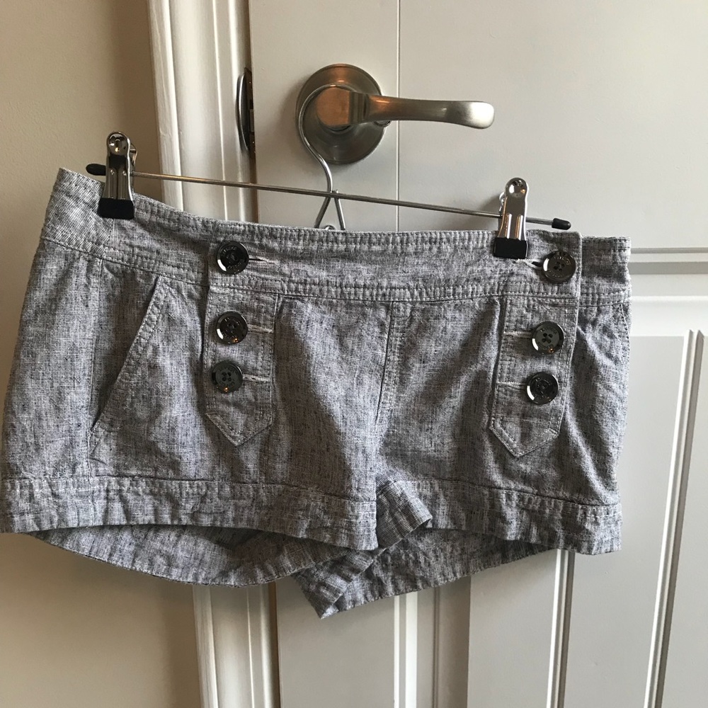 Express grey 3 button shorts